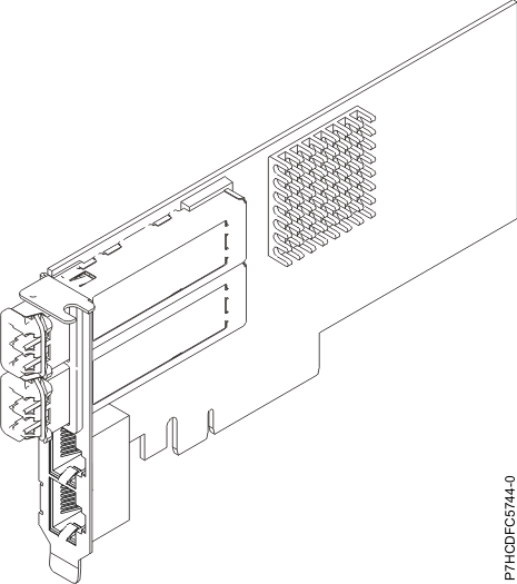 Graphic of the PCIe2 2x10 GbE SR 2x1 GbE UTP Adapter