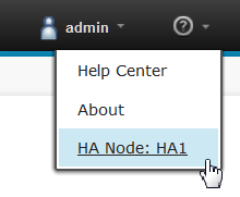 The help menu for the server, showing the node name