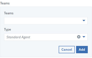 The parameters that are used to assign an agent to a team