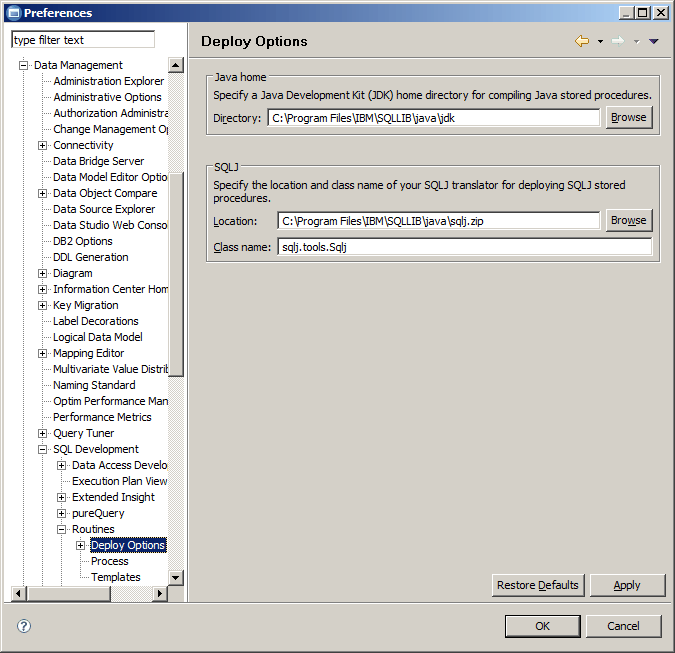 Screen capture showing the Data Source Explorer with the Derby SAMPLE database connection as described in the last steps.