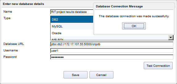 Adding database connection details