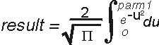 Error function equation