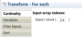 This figure shows the Cardinality tab in the Properties page.