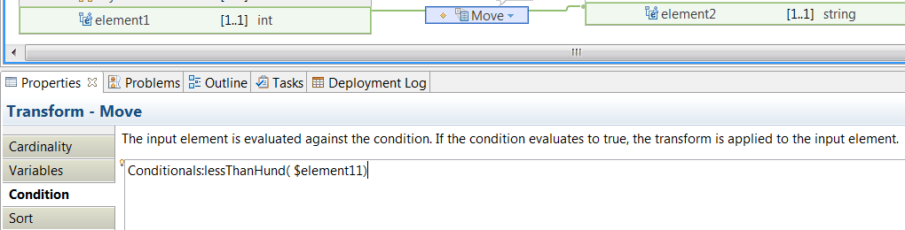 Figure that shows a Java expression on a Move transform.