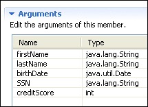 Constructor arguments with attribute name