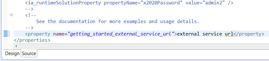 Property added to the solution_properties.xml file