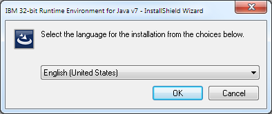 IBM Java 7 installation default language