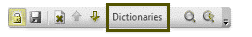 Dictionaries button