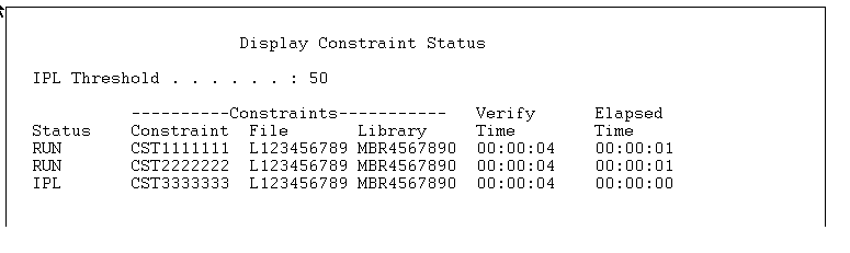Display Constraint Status
