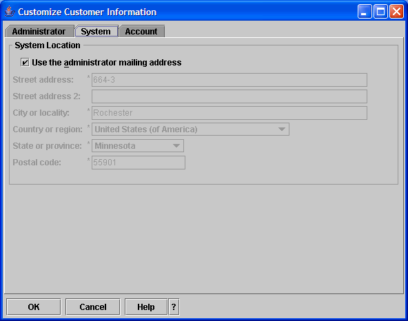 Customize Customer Information panel