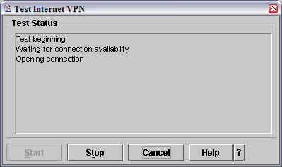 Internet VPN Test panel