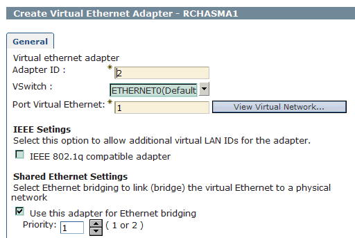HMC - Virtual Ethernet properties