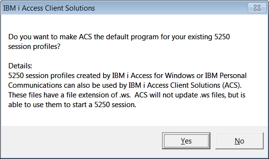 IBM i Access Client Solutions deployment wizard