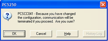 This print screen shows the dialog box for message PCSCC041.