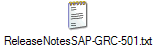 ReleaseNotesSAP-GRC-501.txt