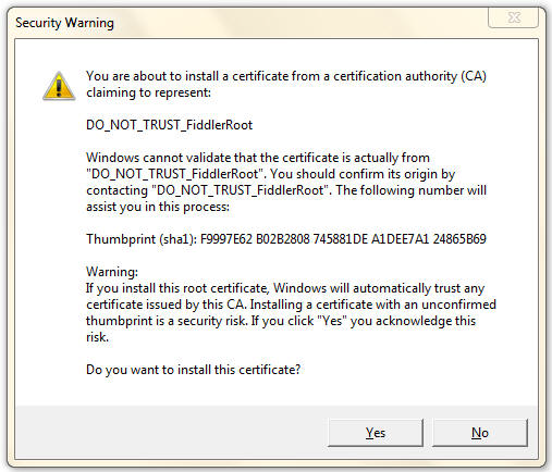 Install this certificate