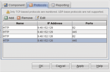 Example of the Protocol tab in the AMC Editor