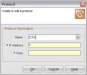 Example of a protocol creation window.