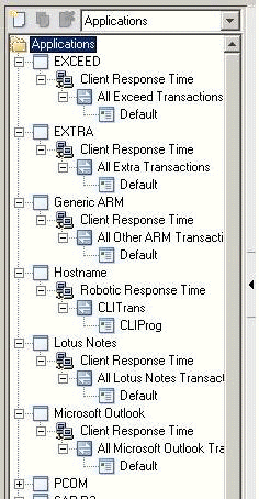 This figure shows an example of expanded nodes in the Applications node tree.