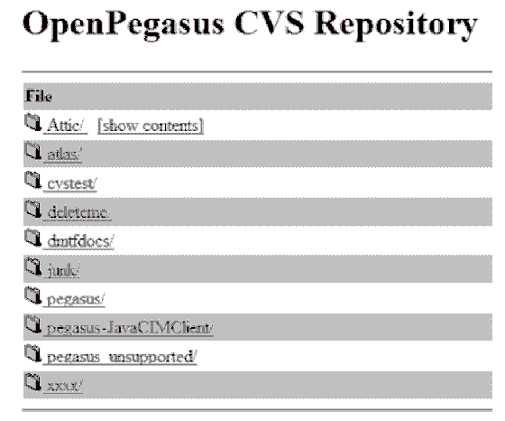 OpenPegasus CVS Repository
