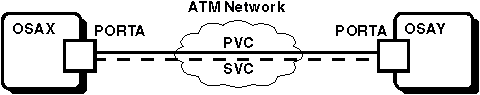 TGs that route data across the ATM network through PVCs and SVCs.