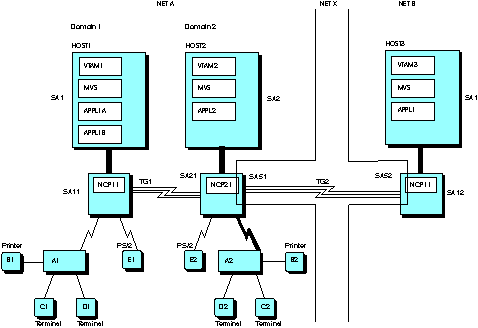 Example of a multiple-network environment.