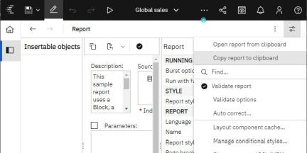Copy report to clipboard