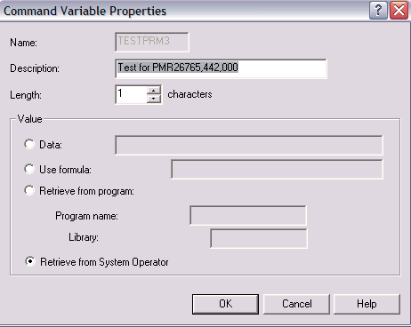 Add new command variable screen showing how to use QSYSOPR.